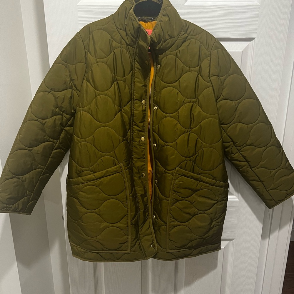 J. Crew Olive Quilted Jacket